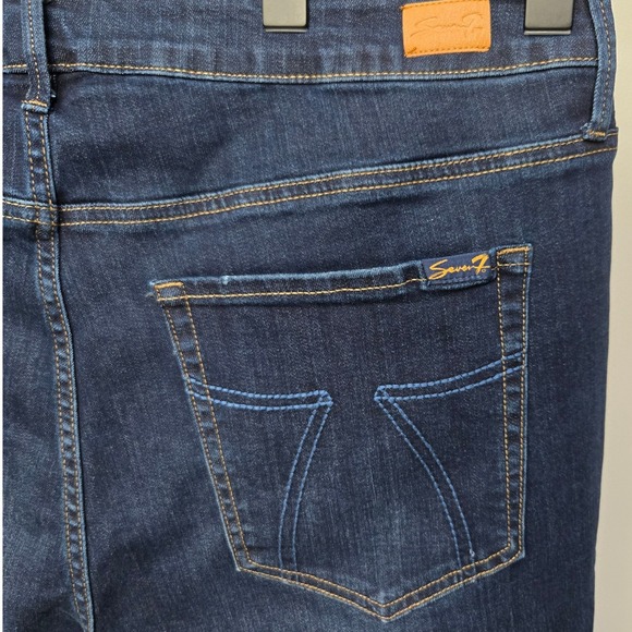 Seven 7 Jeans Plus Size 18W Breezy Cropped Dark Wash Retro Pin Up Old Hollywood - Picture 5 of 10